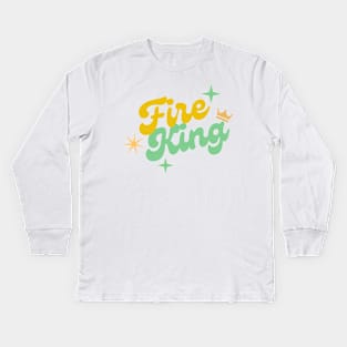 Fire King Design Kids Long Sleeve T-Shirt